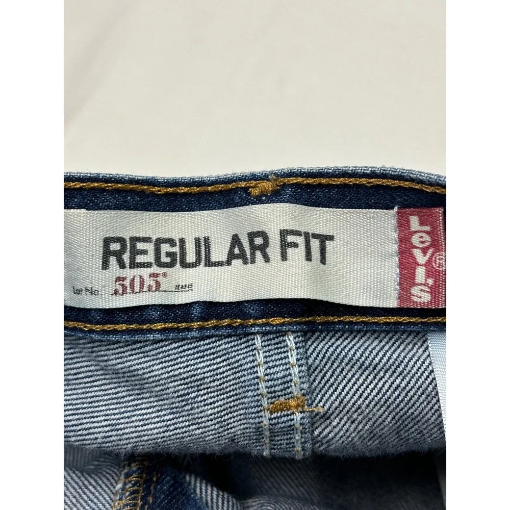 Levi's 505 Regular Fit‎ Jeans W36 L30 Men's Denim Blue Five Pocket Casual